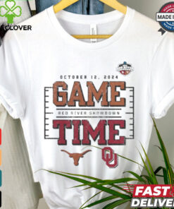 Game Time Texas Longhorns vs. Oklahoma Sooners 2024 Red River Showdown T Shirt