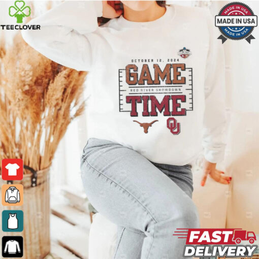 Game Time Texas Longhorns vs. Oklahoma Sooners 2024 Red River Showdown T Shirt