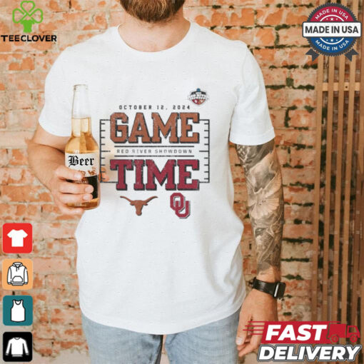 Game Time Texas Longhorns vs. Oklahoma Sooners 2024 Red River Showdown T Shirt