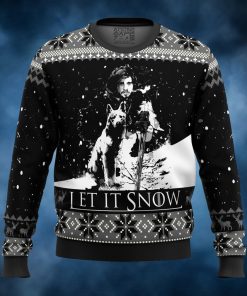 Game of Thrones Let It Snow Black and White Ugly Christmas Sweater