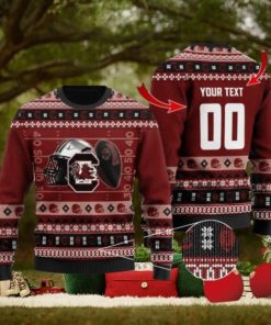 Gamecocks Custom Name & Number Personalized Knitted Ugly Christmas Sweater