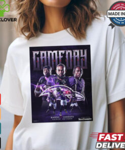 Gameday Baltimore Ravens At Dallas Cowboys Poster t shirt