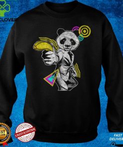 Gaming Panda Banana Video Game Panda Bear 80s Retro Art T Shirt