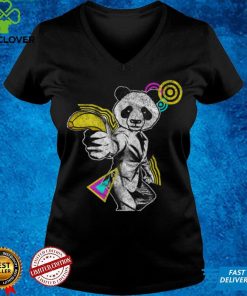 Gaming Panda Banana Video Game Panda Bear 80s Retro Art T Shirt