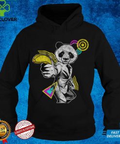 Gaming Panda Banana Video Game Panda Bear 80s Retro Art T Shirt