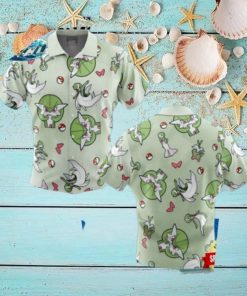 Gardevoir Pattern Pokemon Button Up Hawaiian Shirt