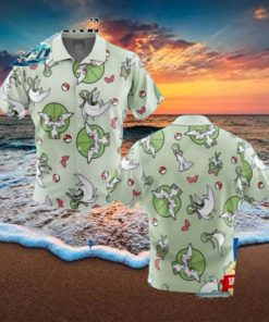 Gardevoir Pattern Pokemon Button Up Hawaiian Shirt