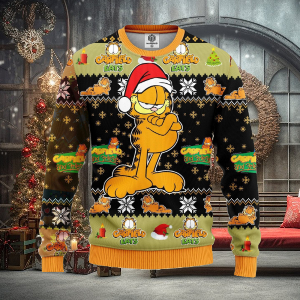 Garfield 3D Ugly Christmas Sweater For Men Women Garfield 3D Ugly Christmas Sweater For Men Women