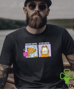 Garfield Before Coffee and After Coffee shirt