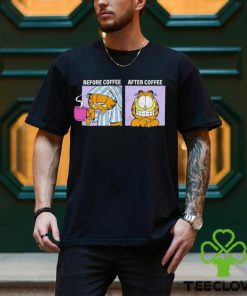 Garfield Before Coffee and After Coffee shirt