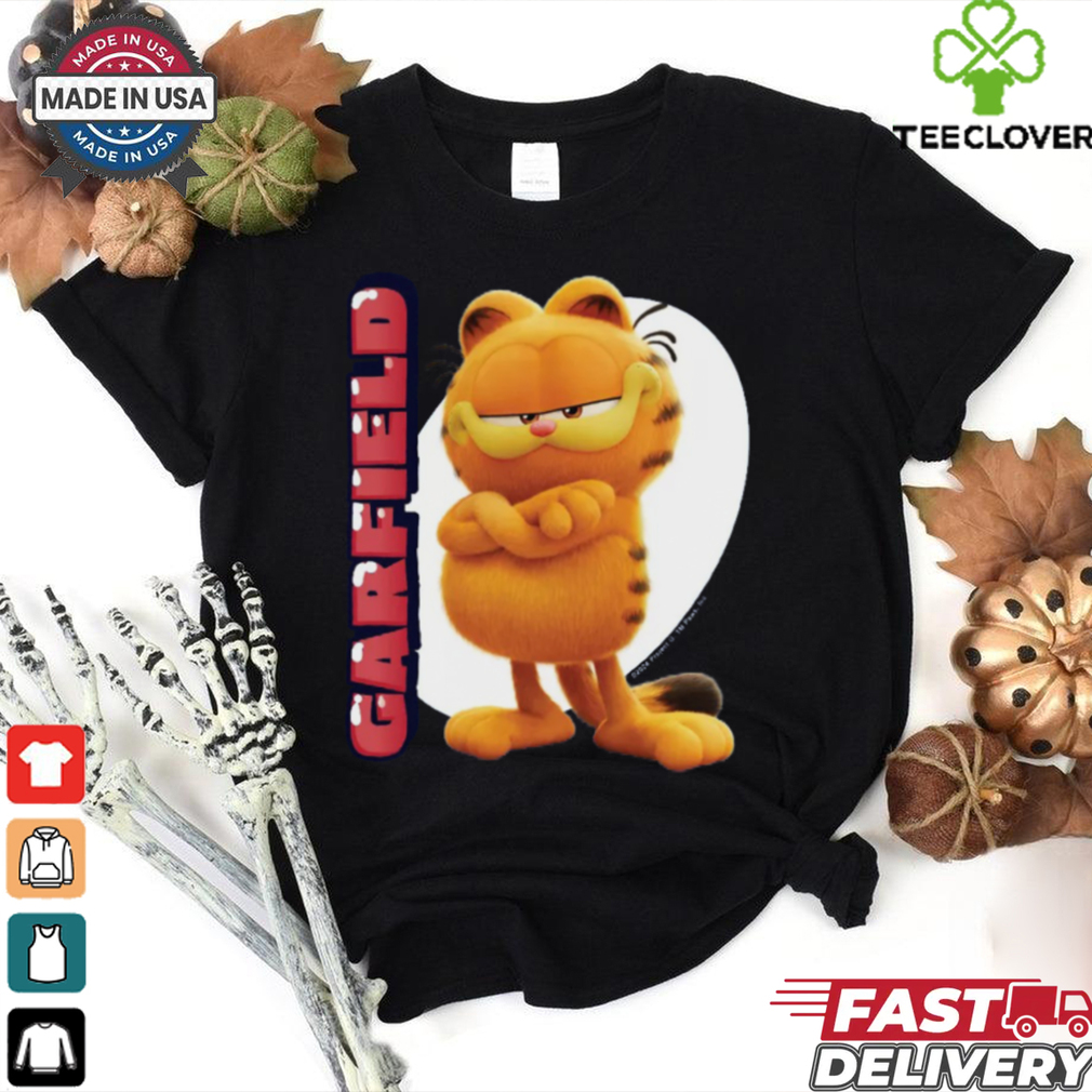 Garfield Movie Vertical Fitted Graphic T Shirt Garfield Movie Vertical Fitted Graphic T Shirt