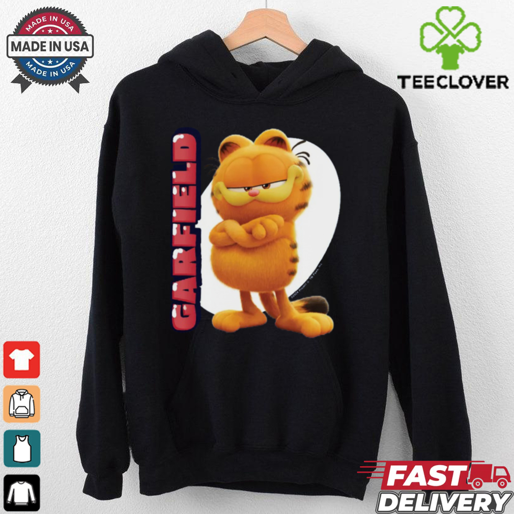 Garfield Movie Vertical Fitted Graphic T Shirt Garfield Movie Vertical Fitted Graphic T Shirt