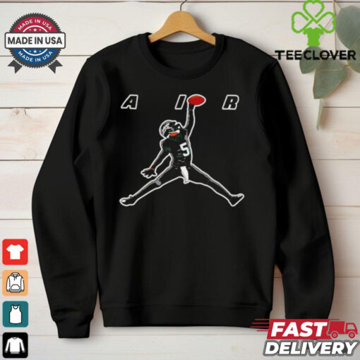 Garrett Wilson catch air Jets shirt