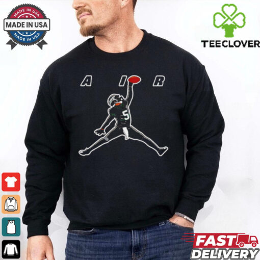 Garrett Wilson catch air Jets shirt