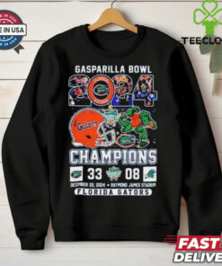 Gasparilla Bowl Champions 2024 Florida Gators Helmet Mascot T Shirts
