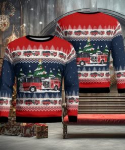 Gaston, South Carolina, Sandy Run Calhoun County Fire District Ugly Sweater Family Gift