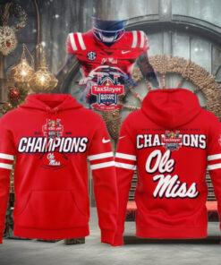 Gator Bowl Champions 2025 Ole Miss Football Limited Red Hoodie