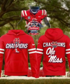 Gator Bowl Champions 2025 Ole Miss Football Limited Red Hoodie