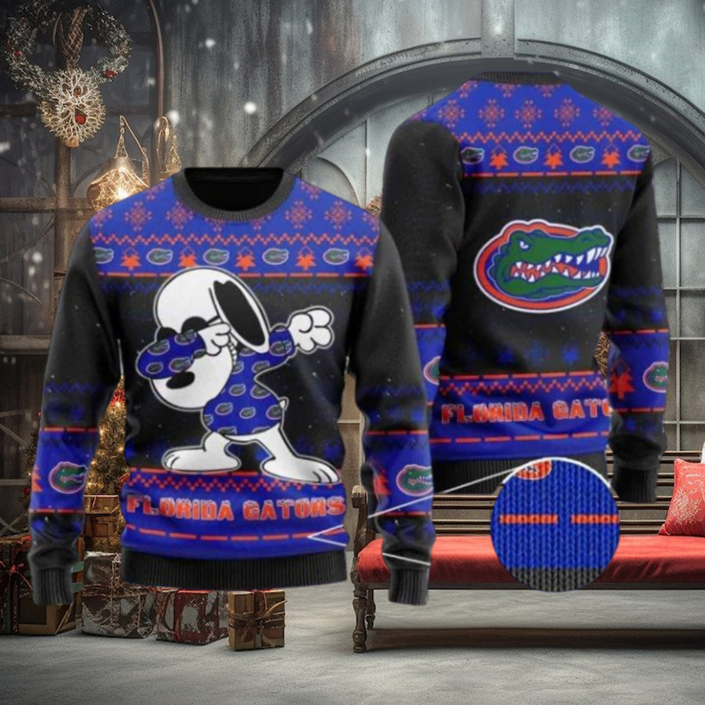 Gators Snoopy Dabbing Knitted Ugly Christmas Sweater Gators Snoopy Dabbing Knitted Ugly Christmas Sweater