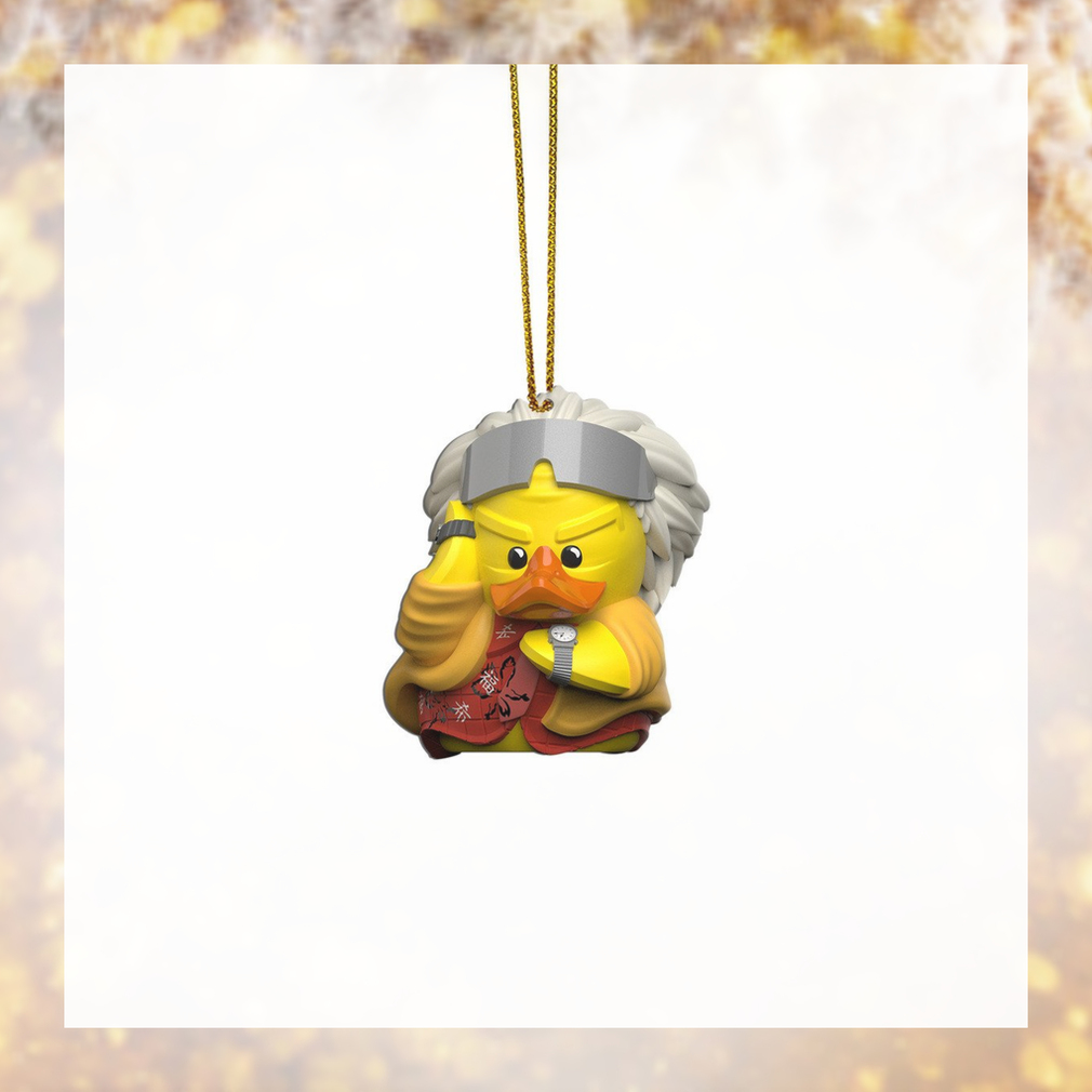 Gearhumans 3D Back To The Future Doc Brown Duck Custom Ornament