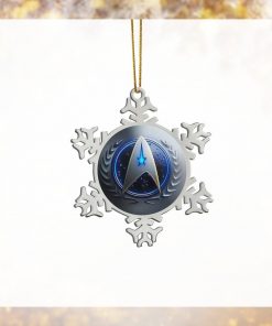 Gearhumans 3D Star Trek Snowflake Christmas Custom Ornament