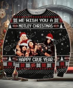 Gearstastic Motley Crue Sweatshirt Motley Crue Christmas Knitting Pattern Fullprint