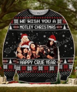Gearstastic Motley Crue Sweatshirt Motley Crue Christmas Knitting Pattern Fullprint