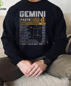 Gemini Facts Zodiac T Shirt Funny Gemini Birthday, Gifts, Gift For Dad