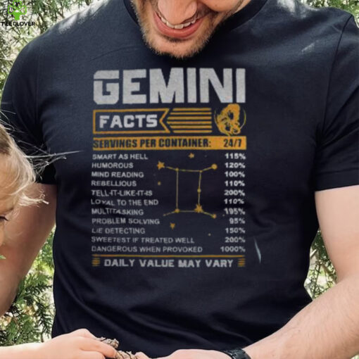 Gemini Facts Zodiac T Shirt Funny Gemini Birthday, Gifts, Gift For Dad