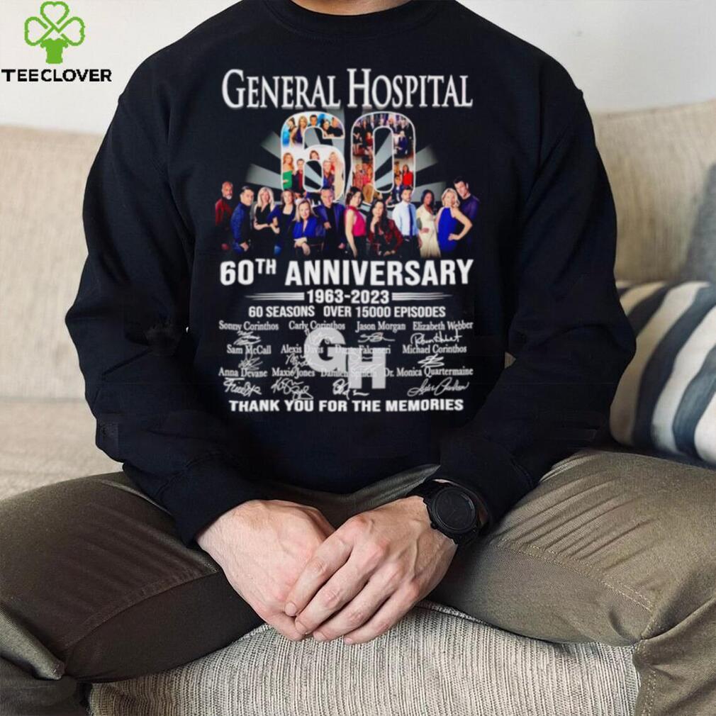 General Hospital 60th anniversary 1963 2023 thank you for the memories shirt General Hospital 60th anniversary 1963 2023 thank you for the memories shirt