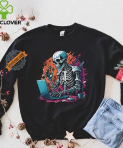 Generation on social media skeleton t shirt design