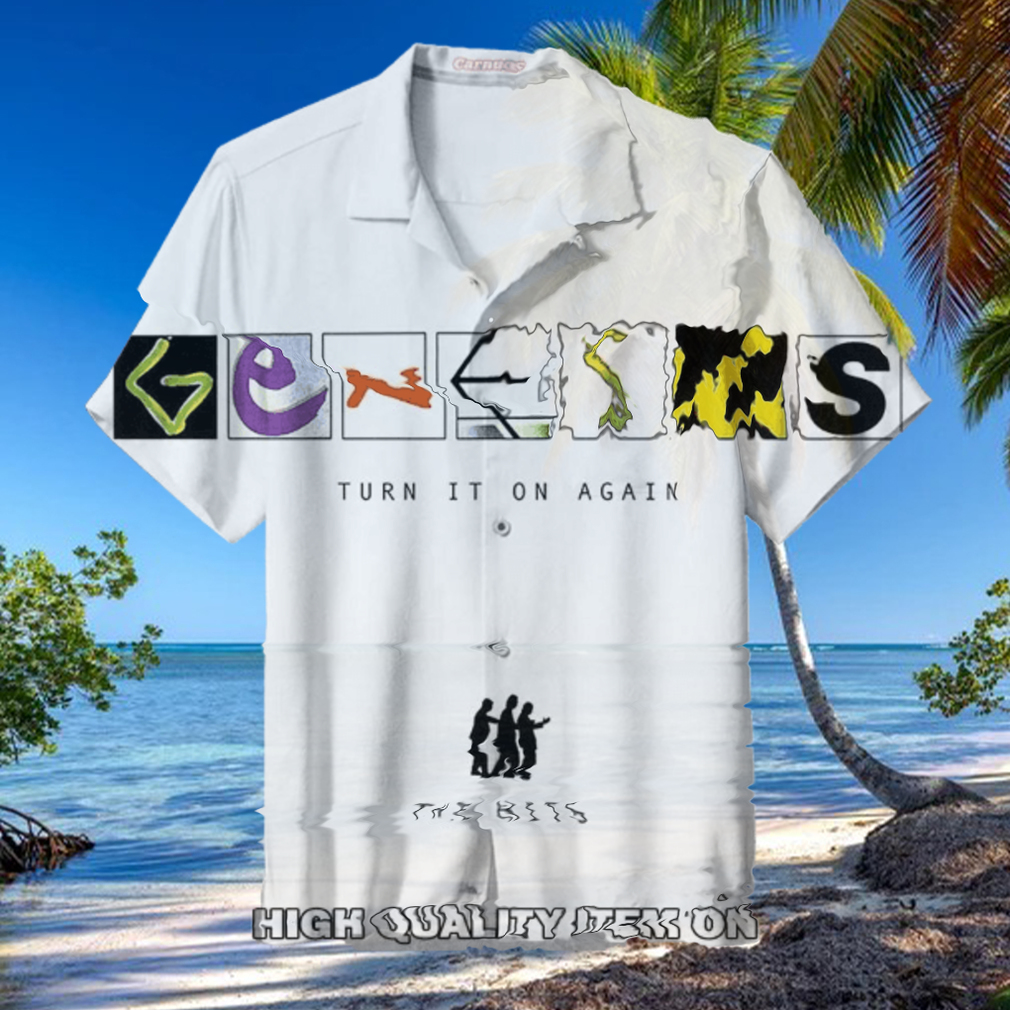 Genesis Turn It On Again Button Down Short Sleeve Shirt Genesis Turn It On Again Button Down Short Sleeve Shirt