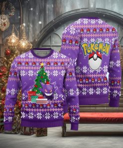 Gengar Pokemon Ugly Christmas Sweater 3D Gift For Big Fans