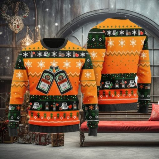Geo Snowflake Jagermeister Ugly Christmas Sweater 3D Gift Idea Christmas