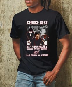 George Best 78th Anniversary 1946 2024 Thank You For The Memories T Shirt 1 George Best 78th Anniversary 1946 2024 Thank You For The Memories T Shirt