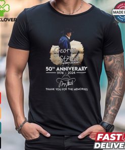 George Strait 50th anniversary 1974 2024 thank you for the memories signature shirt