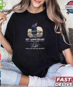 George Strait 50th anniversary 1974 2024 thank you for the memories signature shirt