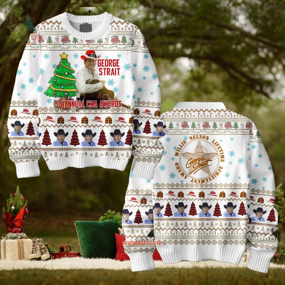 George Strait 58 Annuual Cma Awards Ugly Sweater George Strait 58 Annuual Cma Awards Ugly Sweater