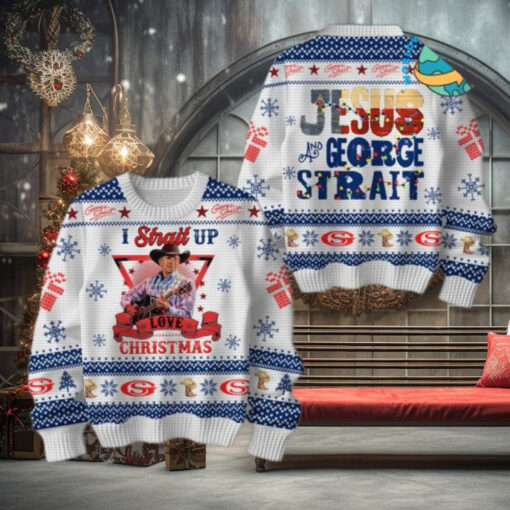 George Strait I Strait Up Christmas Ugly Sweater