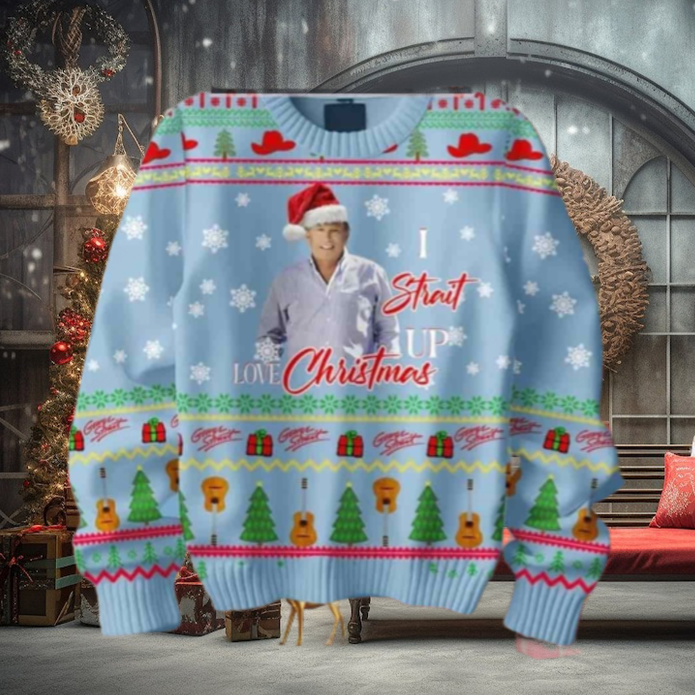 George Strait I Strait Up Love Chirstmas Gifts 2024 Xmas For Family And Friends Ugly Sweater George Strait I Strait Up Love Chirstmas Gifts 2024 Xmas For Family And Friends Ugly Sweater