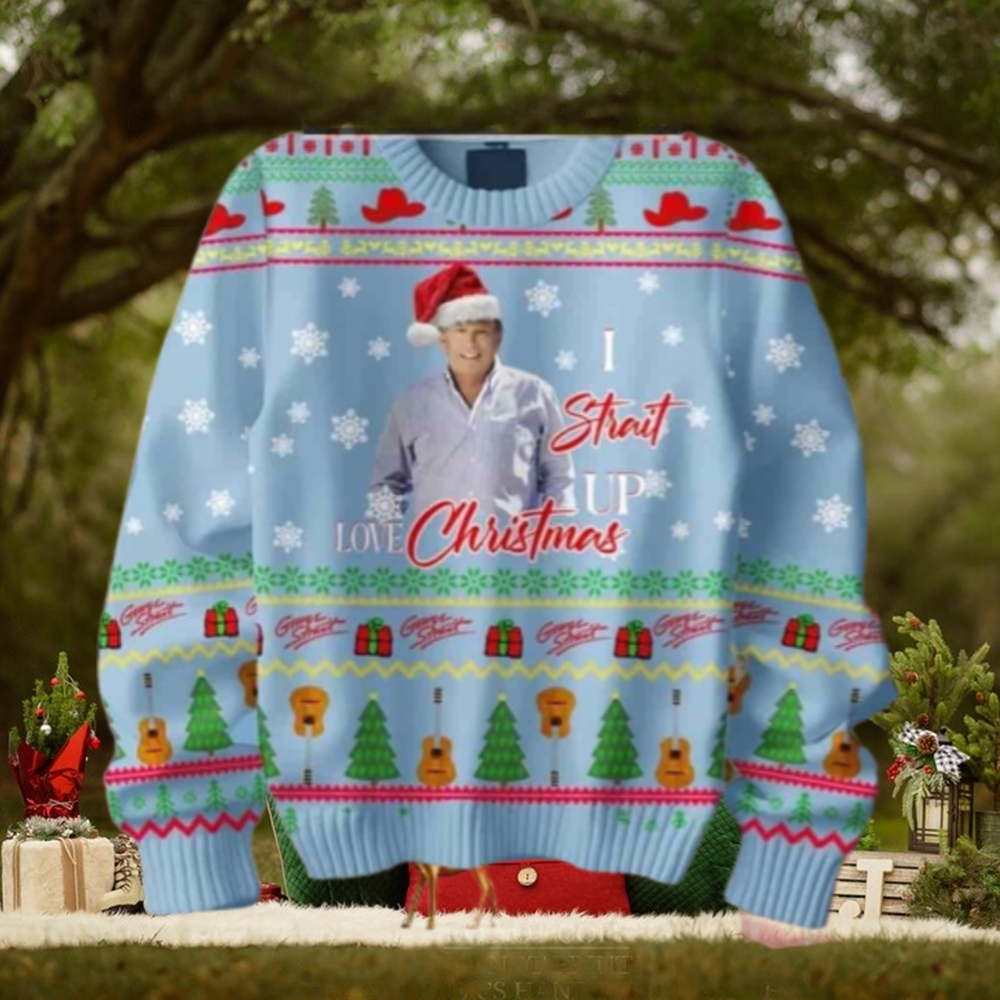 George Strait I Strait Up Love Chirstmas Gifts 2024 Xmas For Family And Friends Ugly Sweater George Strait I Strait Up Love Chirstmas Gifts 2024 Xmas For Family And Friends Ugly Sweater