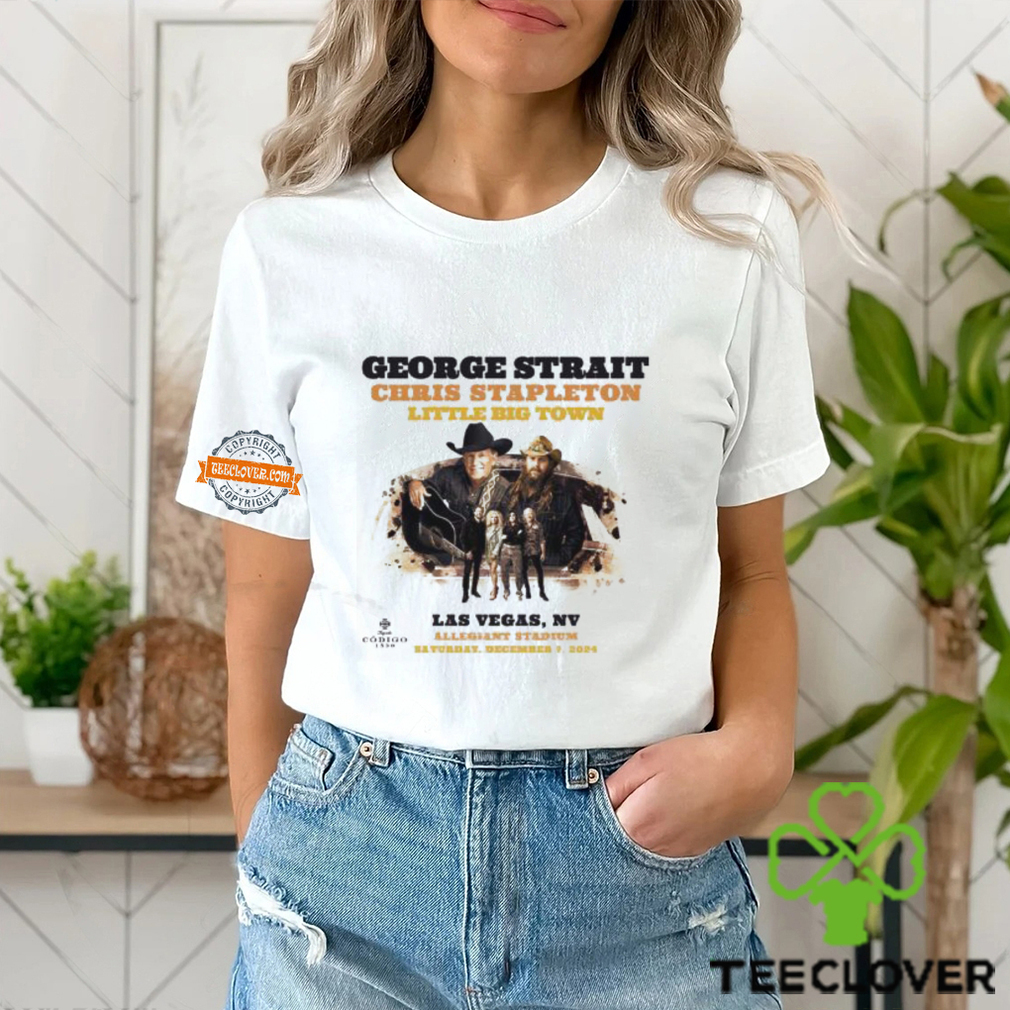 George Strait Play With Chris Stapleton And Little Big Town Poster On December 7th 2024 At Allegiant Staidum In Las Vegas NV Unisex T Shirt George Strait Play With Chris Stapleton And Little Big Town Poster On December 7th 2024 At Allegiant Staidum In Las Vegas NV Unisex T Shirt