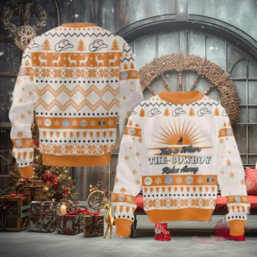 George Strait This Is Where The Cowboy Rides Away Chirstmas Gifts 2024 Xmas For Family And Friends Ugly Sweater