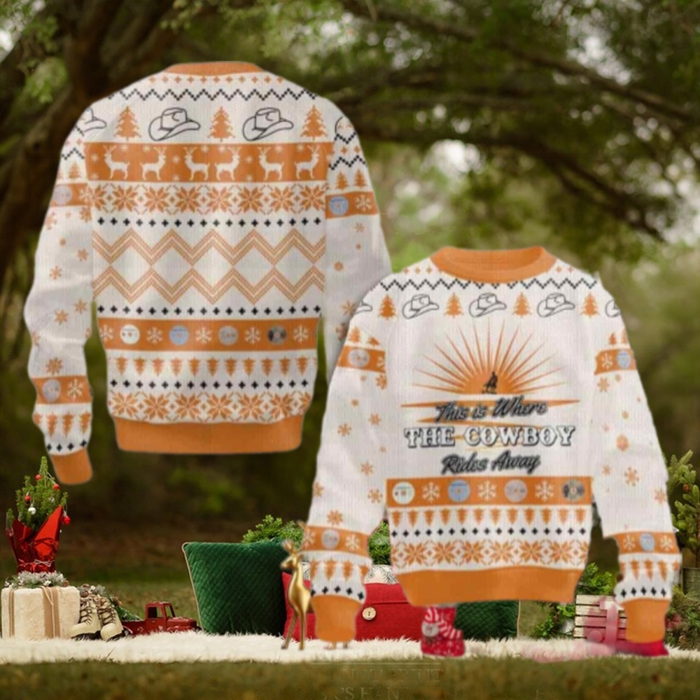 George Strait This Is Where The Cowboy Rides Away Chirstmas Gifts 2024 Xmas For Family And Friends Ugly Sweater George Strait This Is Where The Cowboy Rides Away Chirstmas Gifts 2024 Xmas For Family And Friends Ugly Sweater