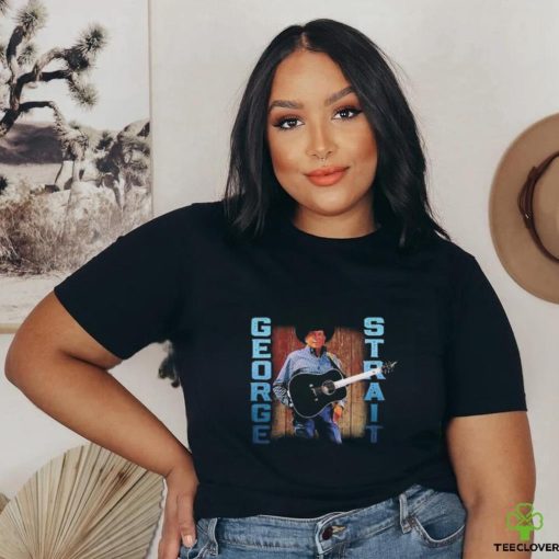 George strait 2024 black photo tour merchandise shirt