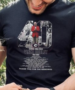 Georgia 1964 – 2004 Vince Dooley 1932 – 2022 Thank You For The Memories T Shirt 2 Georgia 1964 – 2004 Vince Dooley 1932 – 2022 Thank You For The Memories T Shirt