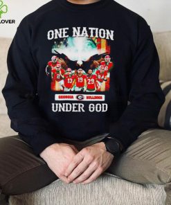 Georgia Bulldog one nation under God American flag shirt