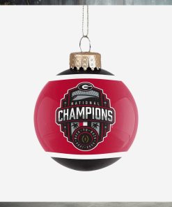 Georgia Bulldogs 2022 Football National Champions Glass Ball Ornament