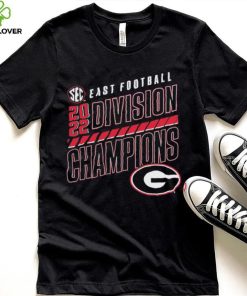 Georgia Bulldogs 2022 SEC East Division Football Champions Slanted Knockout T Shirt