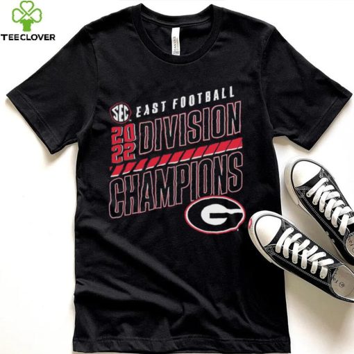 Georgia Bulldogs 2022 SEC East Division Football Champions Slanted Knockout T Shirt